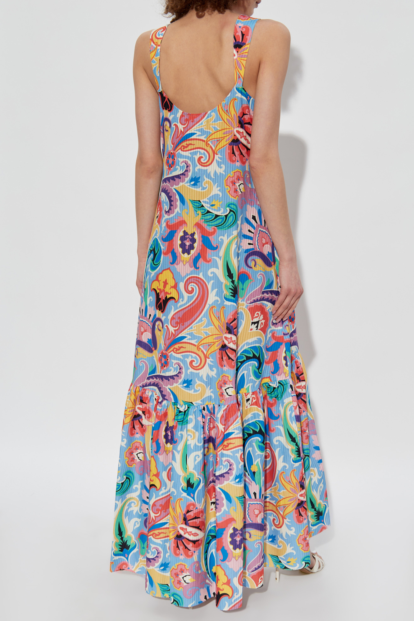 ETRO プリントアシンメトリーラップミディドレス マルチカラー Printed wrap dress in multicoloured - Etro | Mytheresa